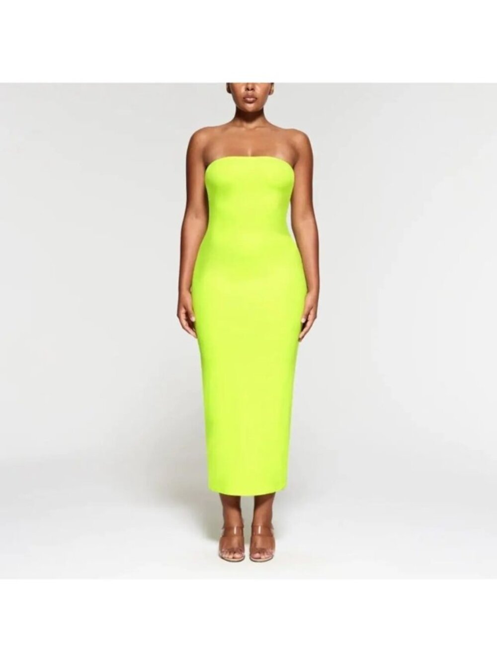 SKIMS Fits Everyone Tube Dress in Neon Yellow size Large (L)